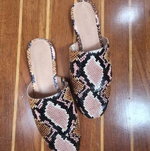 Snakeskin slides from Madewell